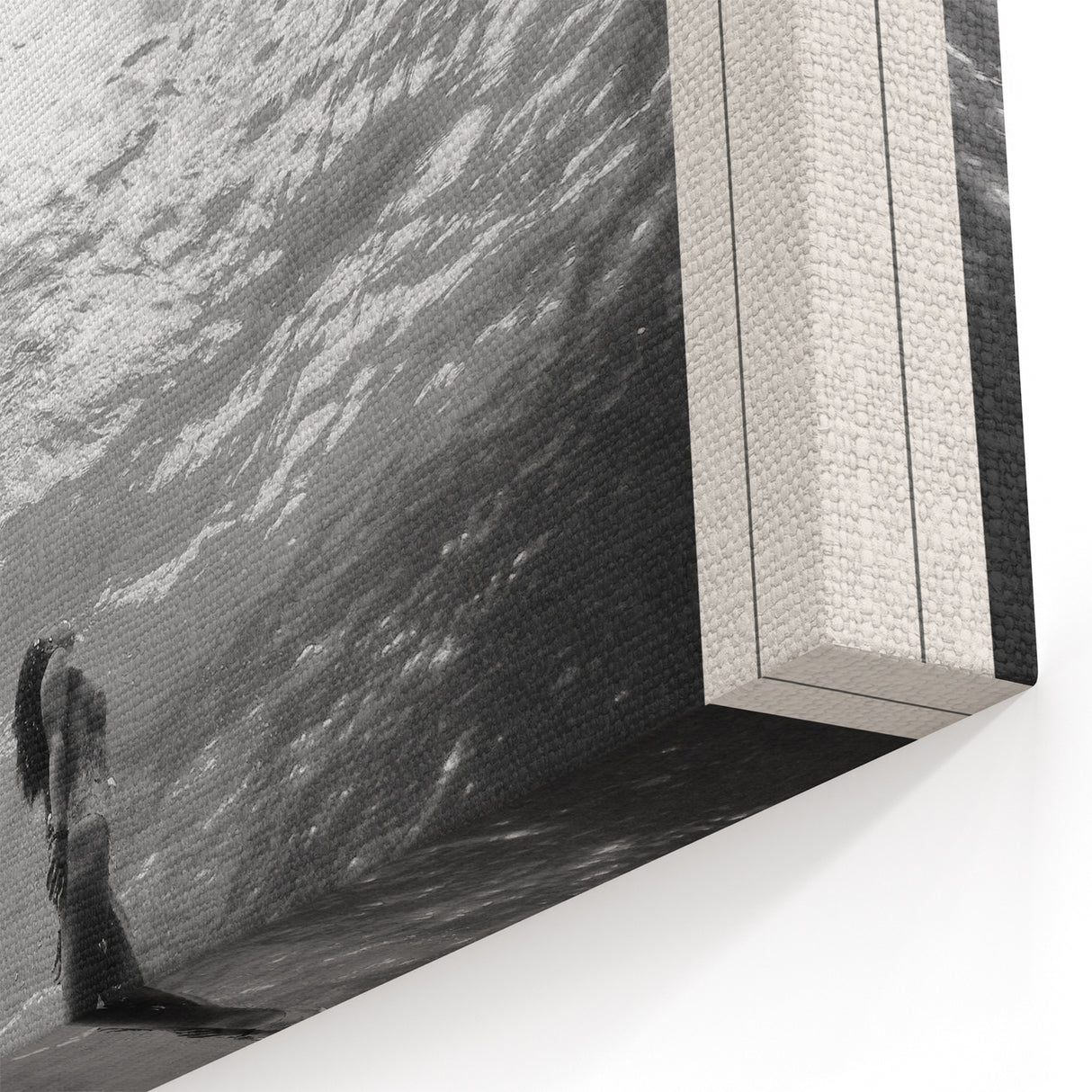 Monochrome Underwater Diver Coastal Wall Art - Magazine Style Print
