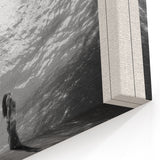 Monochrome Underwater Diver Coastal Wall Art - Magazine Style Print