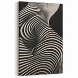 Modern Electric Wall Art - Abstract Black and White Electric Canvas