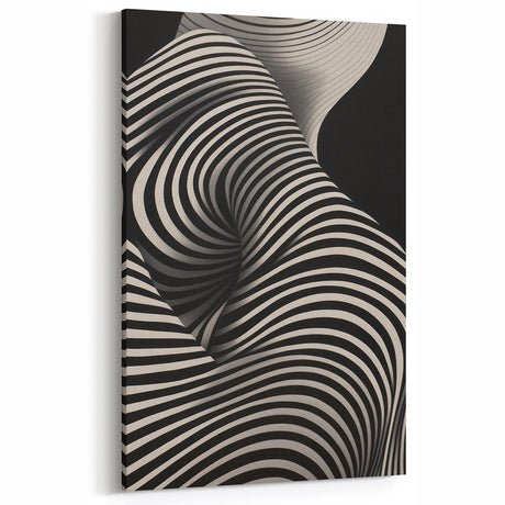 Modern Electric Wall Art - Abstract Black and White Electric Canvas