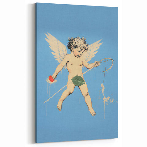 Electric Angel Art - Vibrant Modern Electric Decor - Blue Abstract Print