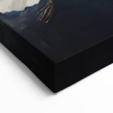 Electric Swan Art - Modern Abstract Electric Canvas - Navy Blue Decor