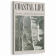 Magazine Style Coastal Waves Wall Art - Vintage Aerial Ocean Print
