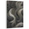 Abstract Flow Electric Art - Black and Gray Canvas - Modern Wall Decor