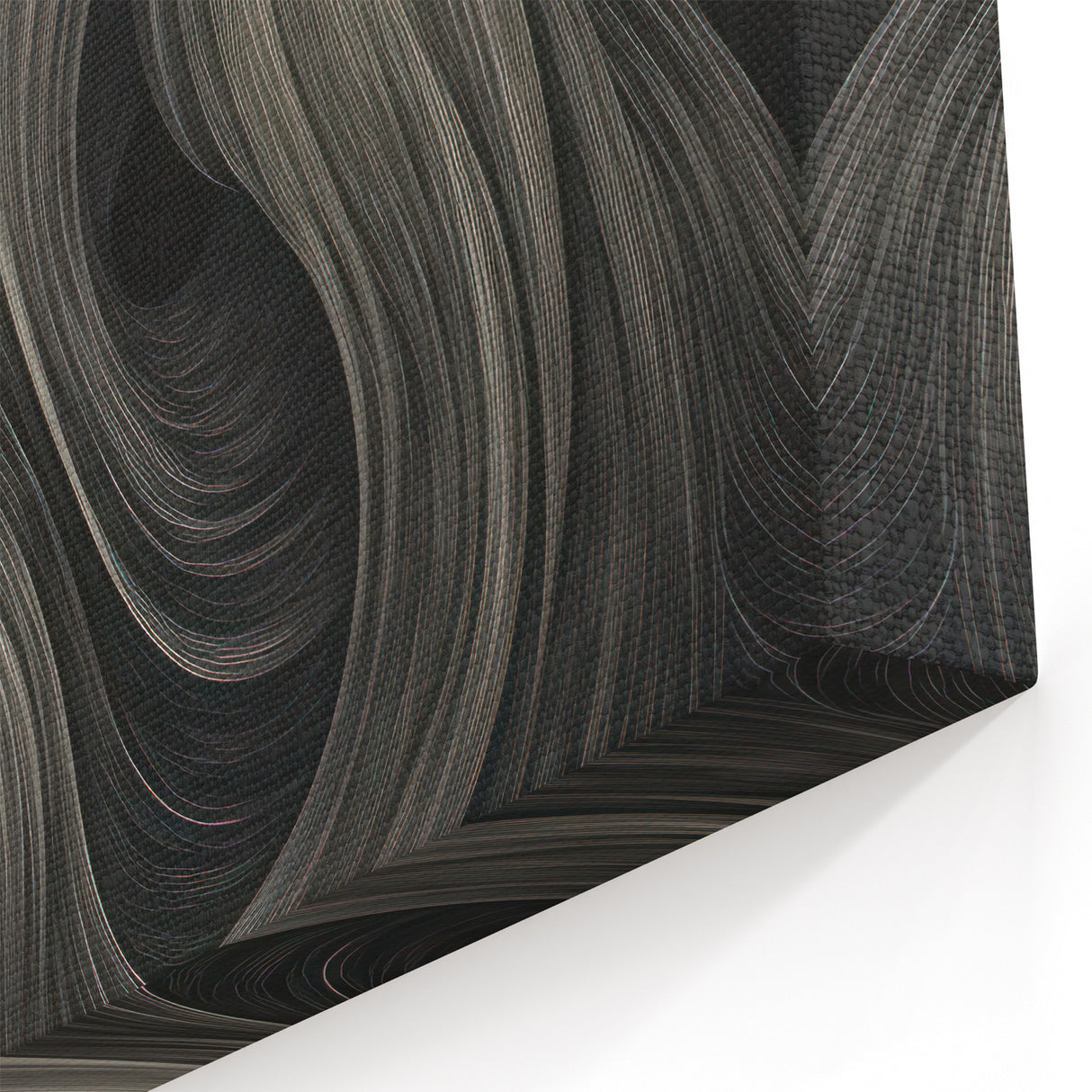 Abstract Flow Electric Art - Black and Gray Canvas - Modern Wall Decor