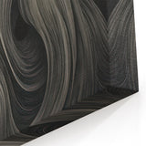 Abstract Flow Electric Art - Black and Gray Canvas - Modern Wall Decor