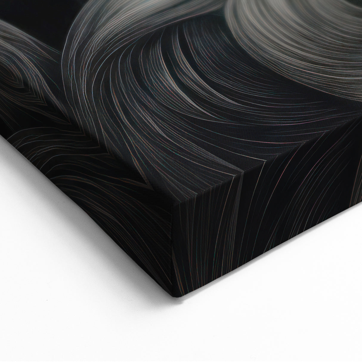 Abstract Flow Electric Art - Black and Gray Canvas - Modern Wall Decor