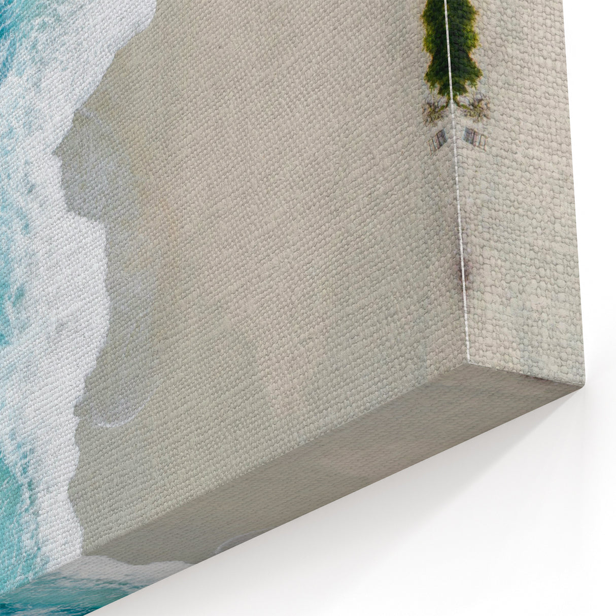 Coastal Wall Art: Aerial Ocean Waves and Sandy Beach - Beach-Themed Decor