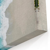 Coastal Wall Art: Aerial Ocean Waves and Sandy Beach - Beach-Themed Decor