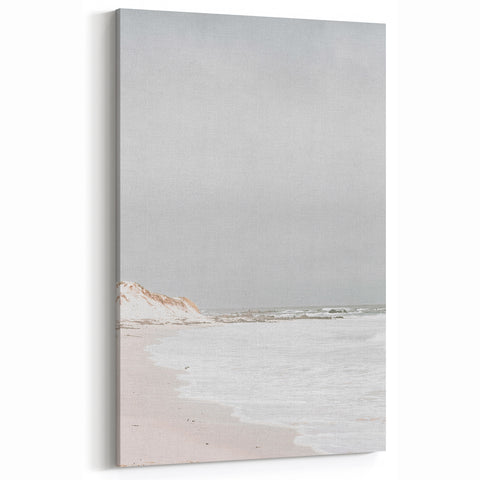 Coastal Wall Art: Minimalist Sandy Shoreline - Serene Beach Decor Print