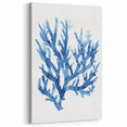 Coastal Wall Art: Blue Coral Illustration - Ocean-Inspired Nautical Print