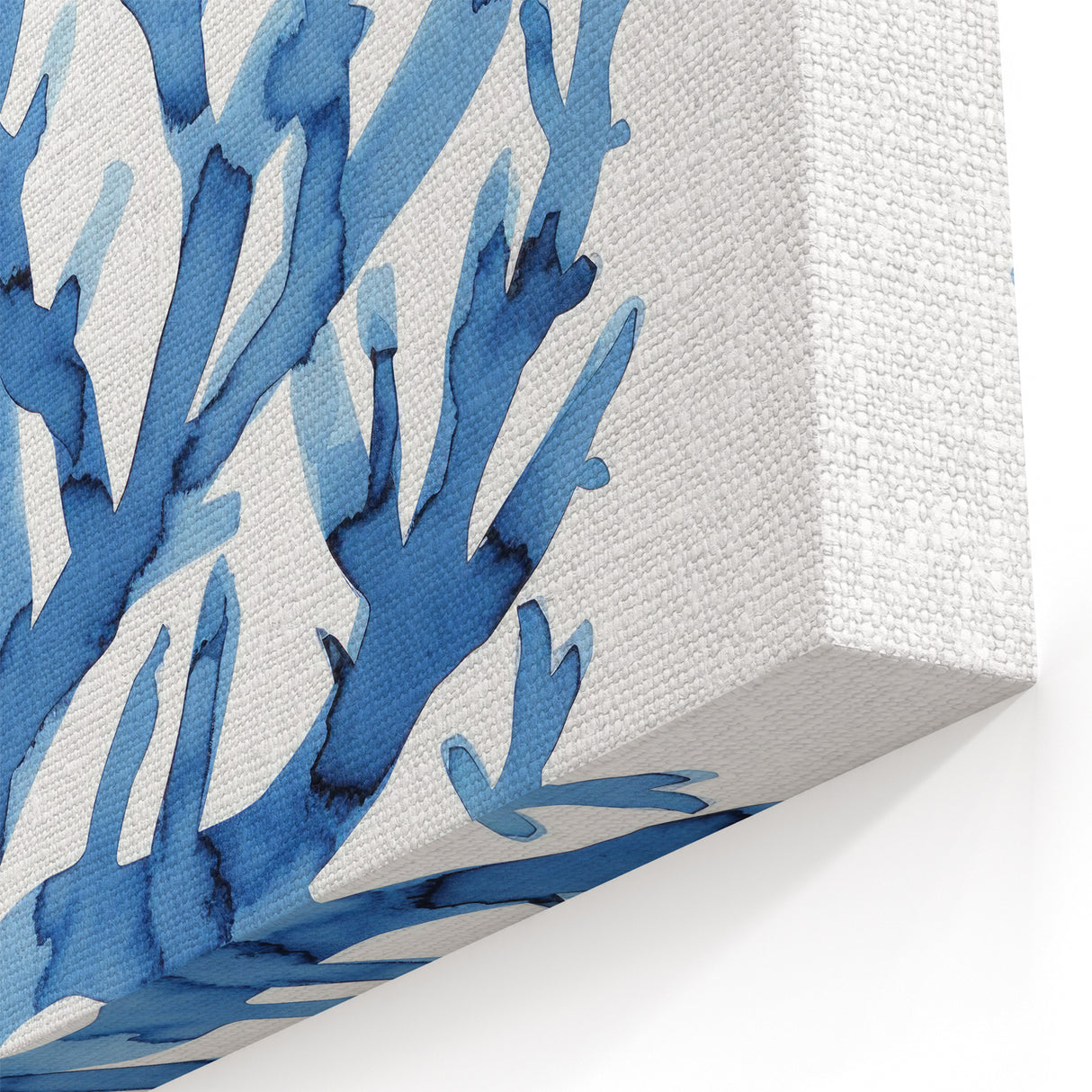 Coastal Wall Art: Blue Coral Illustration - Ocean-Inspired Nautical Print