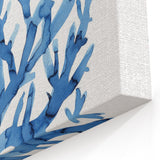 Coastal Wall Art: Blue Coral Illustration - Ocean-Inspired Nautical Print