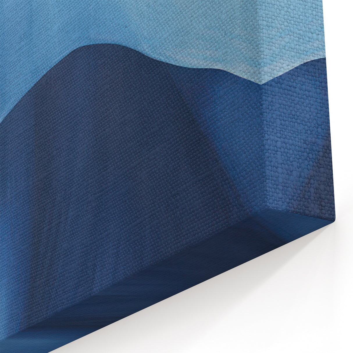 Abstract Electric Blue Canvas Art: Flowing Wave Design for Modern Decor