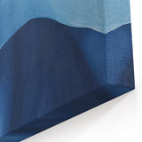 Abstract Electric Blue Canvas Art: Flowing Wave Design for Modern Decor