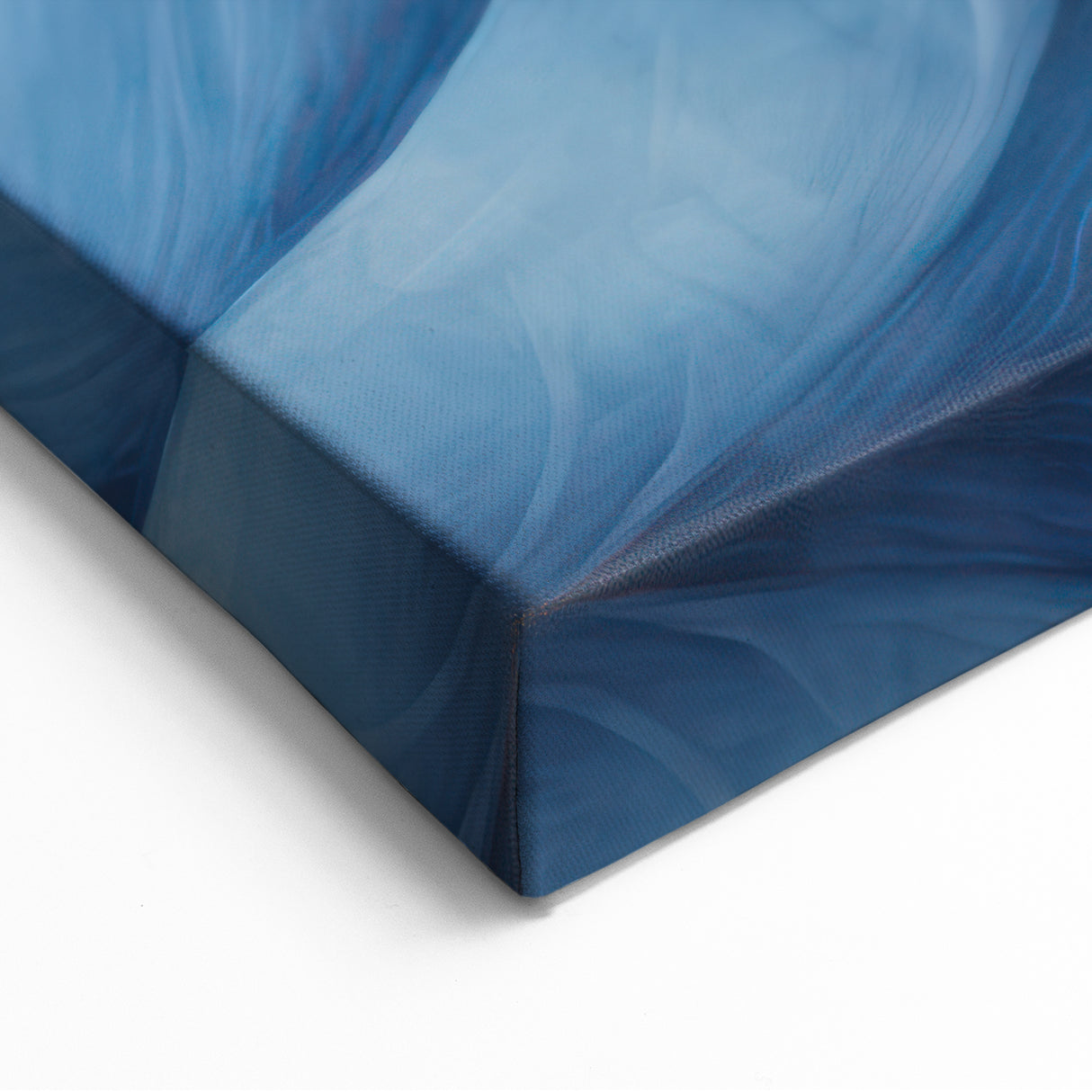 Abstract Electric Blue Canvas Art: Flowing Wave Design for Modern Decor