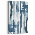 Coastal Wall Art: Abstract Blue Stripes - Nautical Watercolor Print
