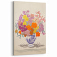 Electric Floral Canvas Art: Colorful Bouquet with Vibrant Floral Patterns