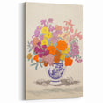 Electric Floral Canvas Art: Colorful Bouquet with Vibrant Floral Patterns