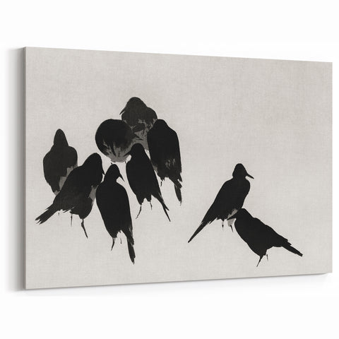 Gothic Artworks - Dark Decor Style Raven Silhouettes for Gothic Wall Art