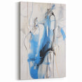 Abstract Electric Canvas Art: Dynamic Blue and Black Modern Painting