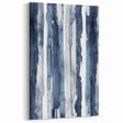 Coastal Wall Art: Deep Blue Vertical Strokes - Nautical Abstract Print