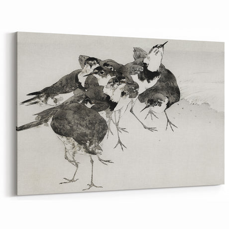 Dark Decor Style - Gothic Bird Flock Canvas for Vintage Gothic Wall Art