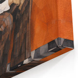 Modern Cubist Portrait Art: Abstract Electric Design on Canvas Print