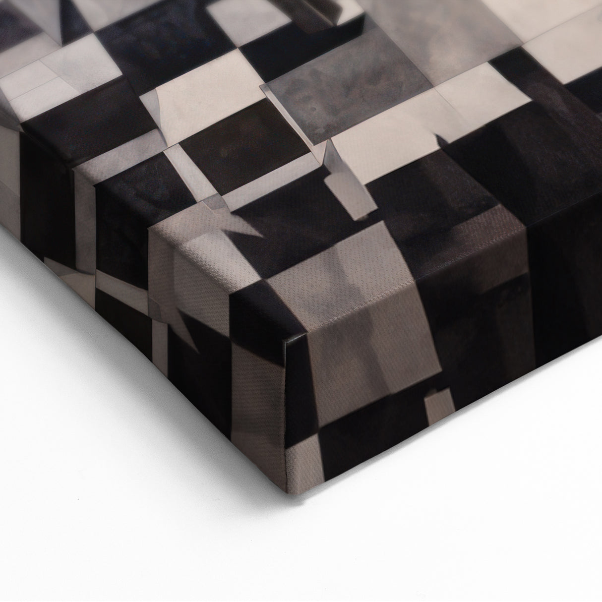 Modern Cubist Portrait Art: Abstract Electric Design on Canvas Print