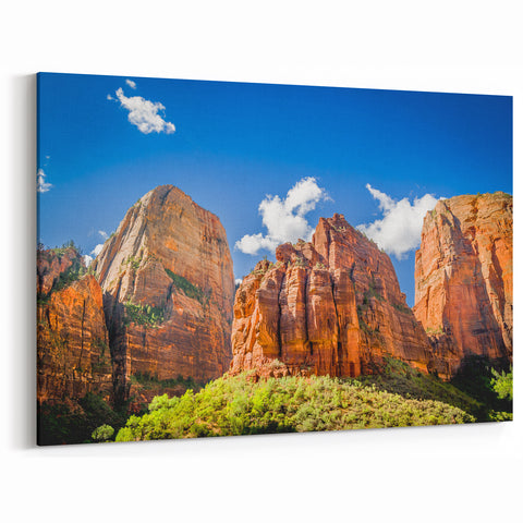 Zion Landscape Prints – Majestic Red Cliffs Utah Scenic Art
