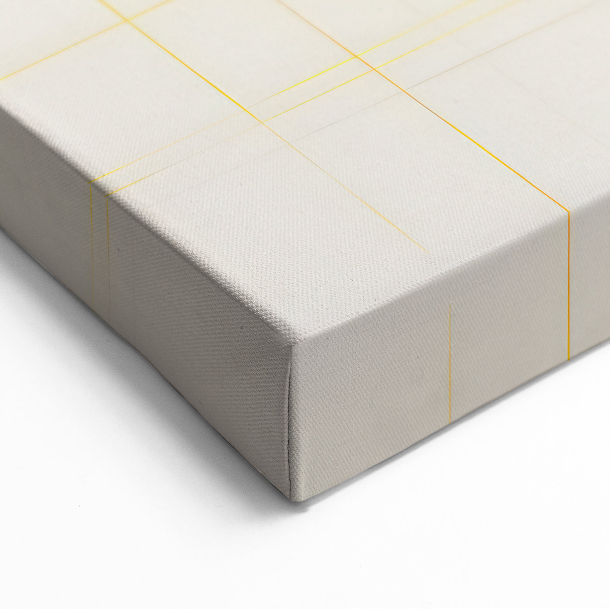 Abstract Yellow Electric Art: Minimalist Geometric Canvas for Modern Decor
