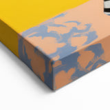 Vibrant Floral Electric Art: Modern Striped Vase Canvas Wall Print