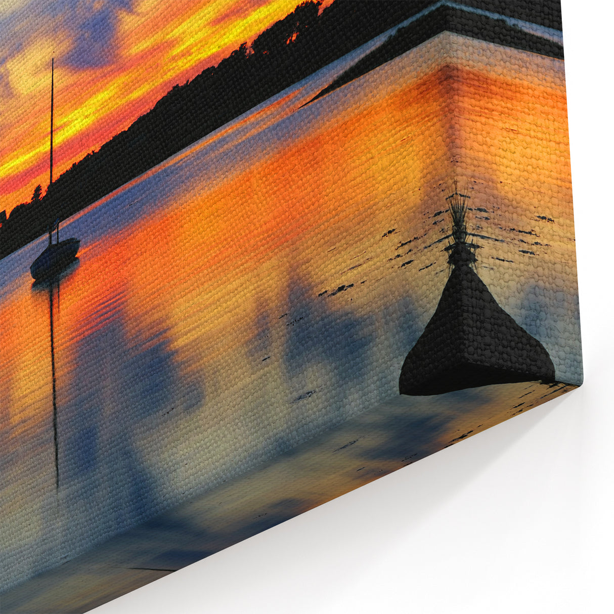 Cape Cod Lighthouse Art - Vibrant Sunset Reflection Wall Print