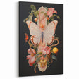 Elegant Butterfly Electric Art: Floral Botanical Canvas Wall Print