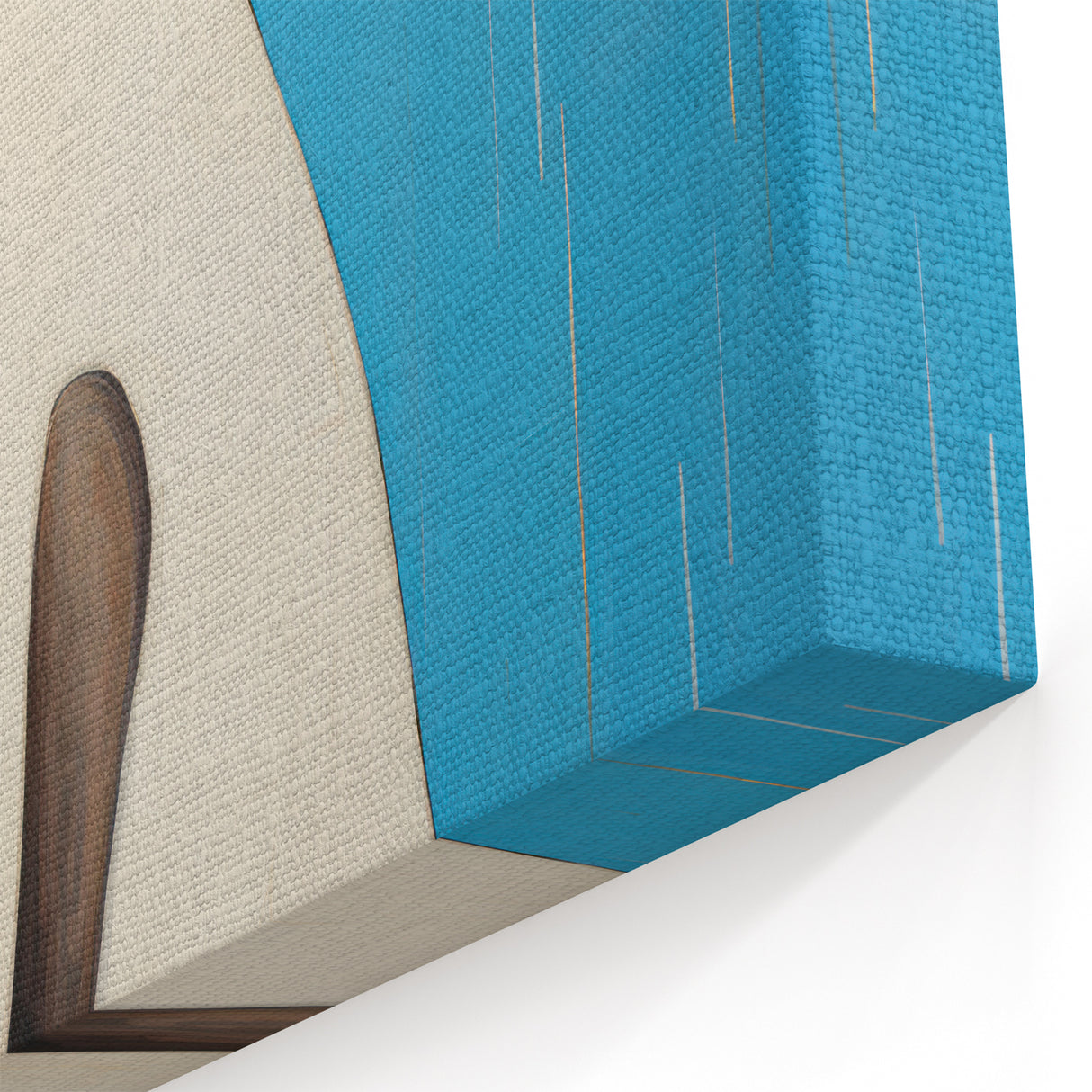 Modern Cat Electric Art: Blue Siamese Cat Canvas Wall Print