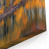 Utah Scenic Art – Vibrant Autumn Trees at Zion National Park Wall Art