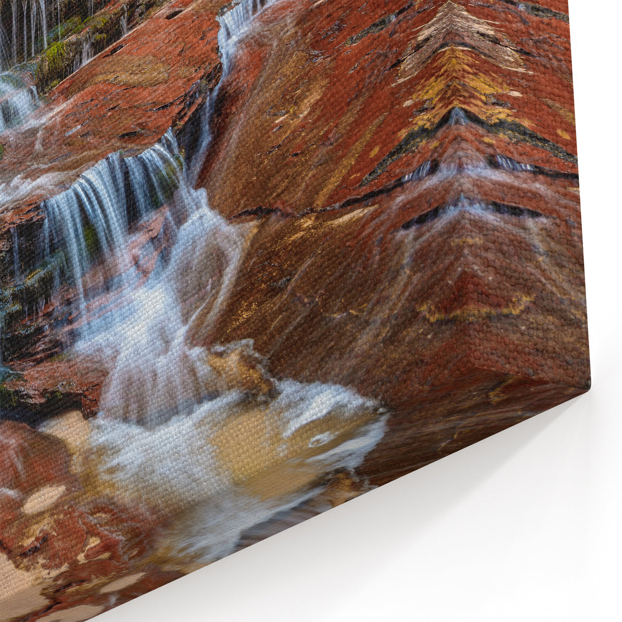 Zion Canyon Photography – Cascading Waterfalls National Park Wall Art