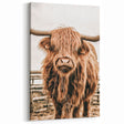 Highland Cow Farmhouse Wall Art – Rustic Country Style Decor Print