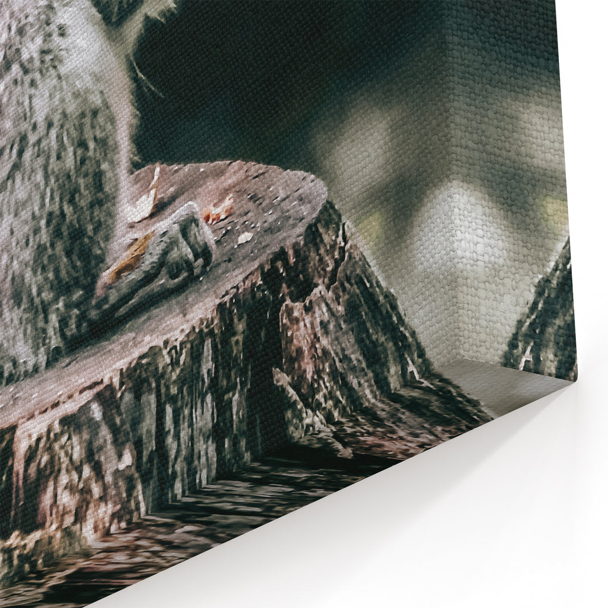 Squirrel on Tree Stump Wall Art – Rustic Farmhouse Nature Decor Print