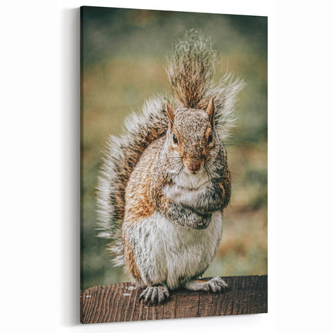 Charming Squirrel Wall Art – Rustic Farmhouse Nature-Inspired Decor