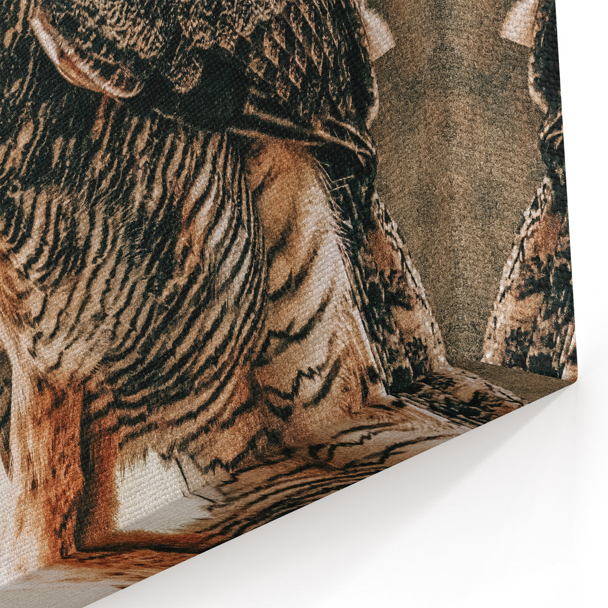 Regal Owl Wall Art – Rustic Farmhouse Nature-Inspired Decor Print
