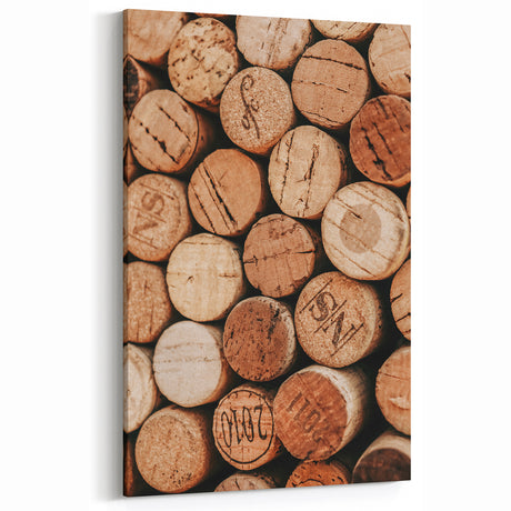 Rustic Wine Cork Wall Art – Farmhouse Vintage-Inspired Decor Print