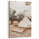 Rustic Camping Tent Wall Art – Farmhouse Adventure-Inspired Decor Print