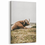 Highland Cow Wall Art – Rustic Farmhouse Nature-Inspired Decor Print