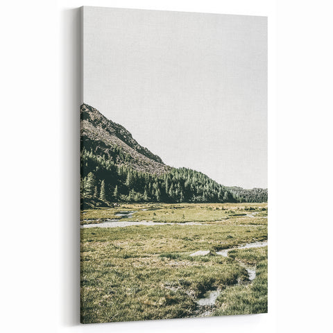Mountain Valley Wall Art – Rustic Farmhouse Nature-Inspired Decor Print