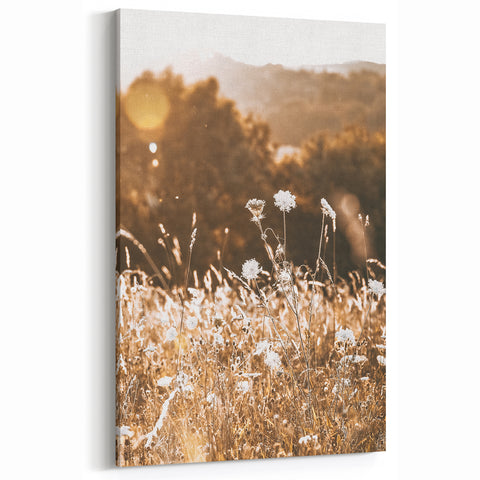 Sunlit Meadow Wall Art – Rustic Farmhouse Nature-Inspired Decor Print