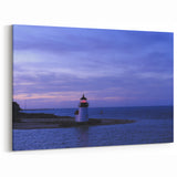 Nantucket Wall Art – Lighthouse at Dusk Coastal Canvas Prints & Framed Art
