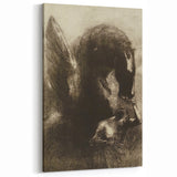 Medieval Gothic Artwork - Dark Horse and Figure - Gothic Wall Art Print