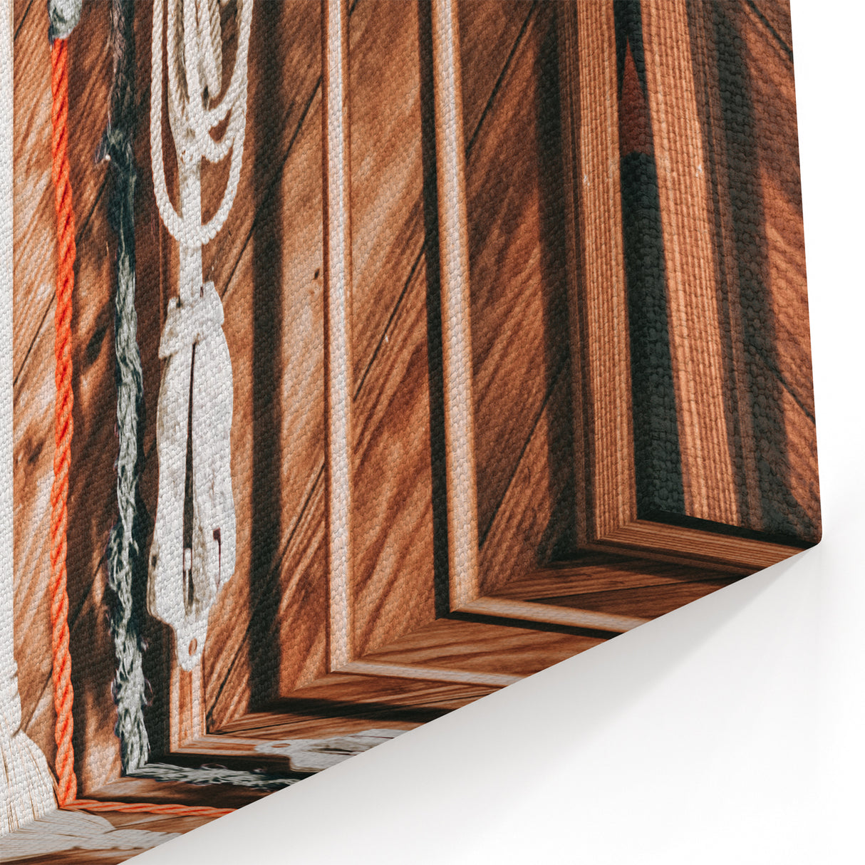 Vintage Farmhouse Wall Art - Rustic Rope and Tools in Country Shed