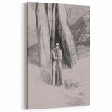 Shadowy Gothic Figure in the Forest - Vintage Gothic Wall Art Print
